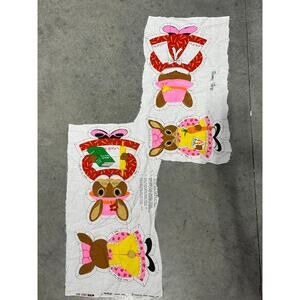 Bunny Hop, Fabric Panel, Cut and Sew, Craft Project, ~ 250604-WH M-01-01